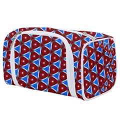 Pattern Triangles Seamless Red Blue Seamless Pattern Texture Seamless Patterns Repetition Toiletries Pouch