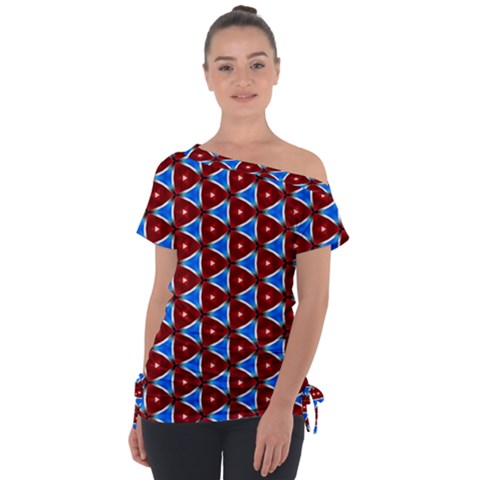 Pattern Triangles Seamless Red Blue Seamless Pattern Texture Seamless Patterns Repetition Tie-up Tee by Vaneshart