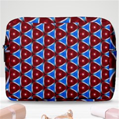 Pattern Triangles Seamless Red Blue Seamless Pattern Texture Seamless Patterns Repetition Make Up Pouch (large) by Vaneshart