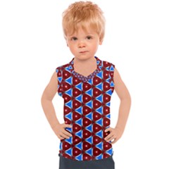 Pattern Triangles Seamless Red Blue Seamless Pattern Texture Seamless Patterns Repetition Kids  Mesh Tank Top