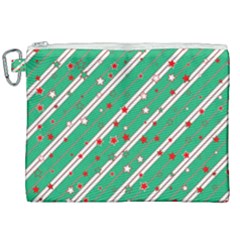 Christmas Paper Stars Pattern Texture Background Canvas Cosmetic Bag (xxl) by Vaneshart