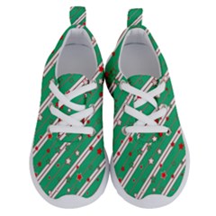 Christmas Paper Stars Pattern Texture Background Running Shoes by Vaneshart