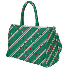 Christmas Paper Stars Pattern Texture Background Duffel Travel Bag by Vaneshart