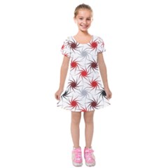 Pearl Pattern Floral Design Art Digital Seamless Kids  Short Sleeve Velvet Dress by Vaneshart