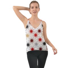 Pearl Pattern Floral Design Art Digital Seamless Chiffon Cami