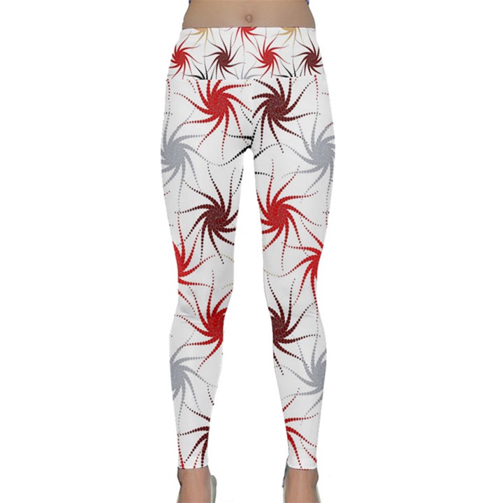 Pearl Pattern Floral Design Art Digital Seamless Lightweight Velour Classic Yoga Leggings