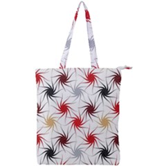 Pearl Pattern Floral Design Art Digital Seamless Double Zip Up Tote Bag by Vaneshart