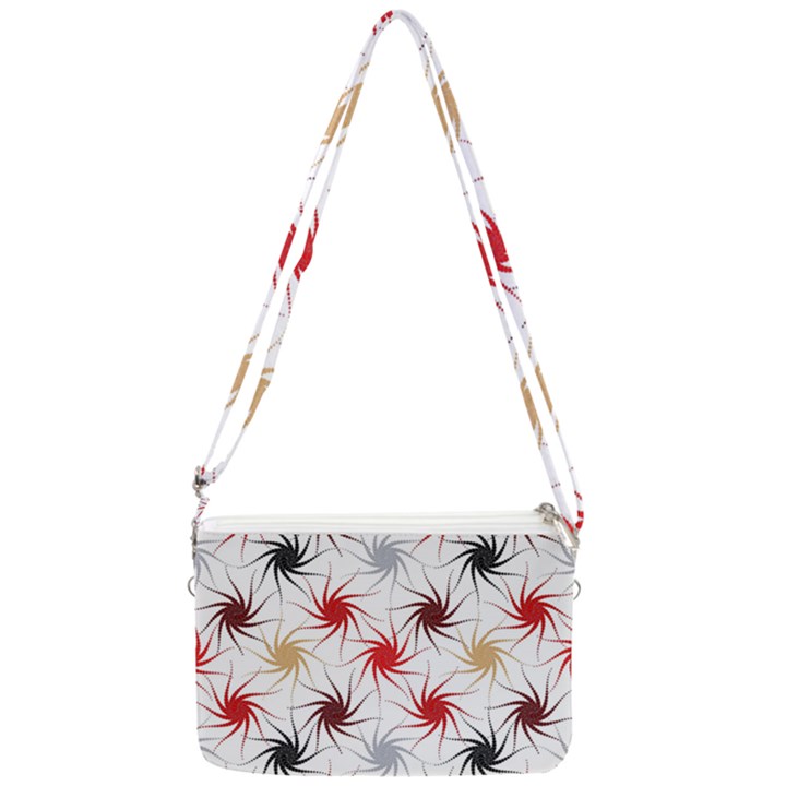 Pearl Pattern Floral Design Art Digital Seamless Double Gusset Crossbody Bag