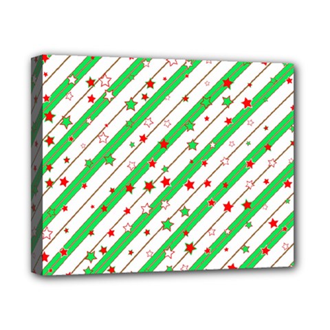 Christmas Paper Stars Pattern Texture Background Colorful Colors Seamless Canvas 10  X 8  (stretched) by Vaneshart