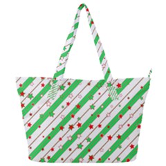 Christmas Paper Stars Pattern Texture Background Colorful Colors Seamless Full Print Shoulder Bag by Vaneshart