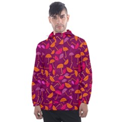 Abstract Seamlesspattern Graphic Lines Vintage Background Grunge Diamond Umbrella Men s Front Pocket Pullover Windbreaker