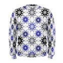 Pearl Pattern Floral Design Art Digital Seamless Blue Black Men s Sweatshirt View1