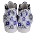 Pearl Pattern Floral Design Art Digital Seamless Blue Black Men s Hi-Top Skate Sneakers View4