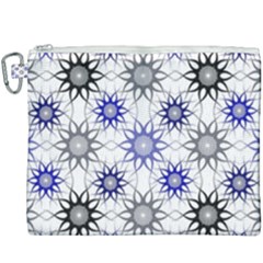 Pearl Pattern Floral Design Art Digital Seamless Blue Black Canvas Cosmetic Bag (xxxl) by Vaneshart