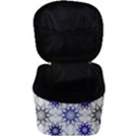 Pearl Pattern Floral Design Art Digital Seamless Blue Black Make Up Travel Bag (Big) View3