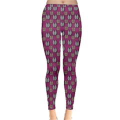 Sweet Fury Cats On Color Inside Out Leggings by pepitasart