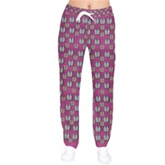 Sweet Fury Cats On Color Women Velvet Drawstring Pants by pepitasart