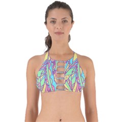 Feathers Pattern Perfectly Cut Out Bikini Top