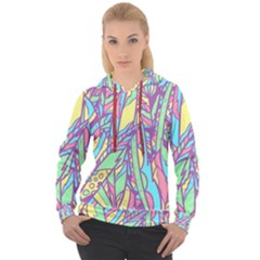 Feathers Pattern Women s Overhead Hoodie