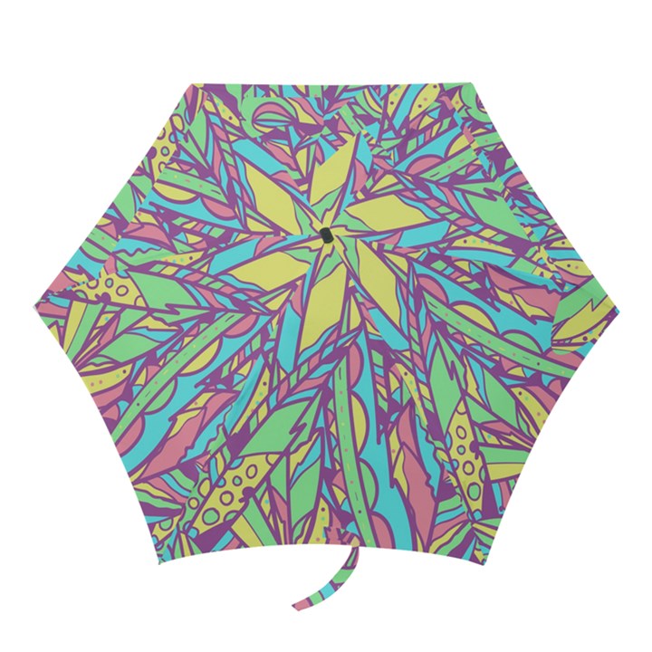 Feathers Pattern Mini Folding Umbrellas