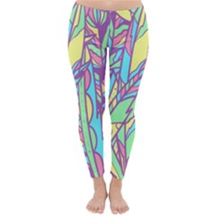 Feathers Pattern Classic Winter Leggings