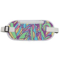 Feathers Pattern Rounded Waist Pouch