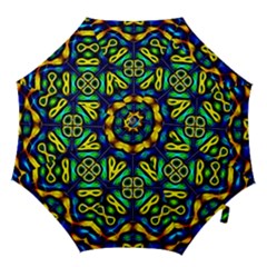 Pattern Geometric Glow Colors Lines Seamless Hook Handle Umbrellas (medium) by Vaneshart