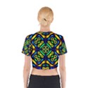 Pattern Geometric Glow Colors Lines Seamless Cotton Crop Top View2