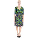 Pattern Geometric Glow Colors Lines Seamless Wrap Up Cocktail Dress View1