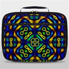 Pattern Geometric Glow Colors Lines Seamless Full Print Lunch Bag by Vaneshart