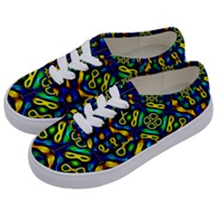 Pattern Geometric Glow Colors Lines Seamless Kids  Classic Low Top Sneakers by Vaneshart