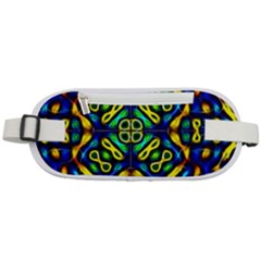 Pattern Geometric Glow Colors Lines Seamless Rounded Waist Pouch