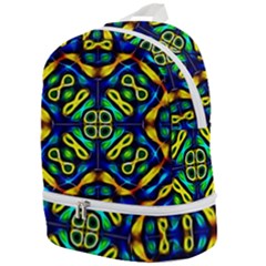 Pattern Geometric Glow Colors Lines Seamless Zip Bottom Backpack by Vaneshart