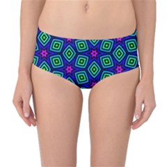 Seamless Pattern Pattern Purple Stars Mid-waist Bikini Bottoms