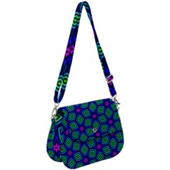 Seamless Pattern Pattern Purple Stars Saddle Handbag