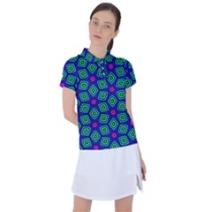 Seamless Pattern Pattern Purple Stars Women s Polo Tee