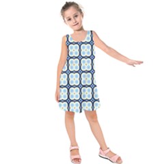 Pattern Design Art Scrapbooking Geometric Cubes Kids  Sleeveless Dress by Vaneshart