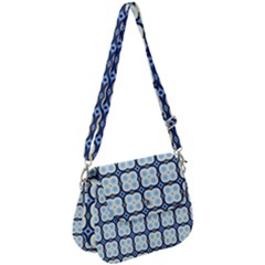 Pattern Design Art Scrapbooking Geometric Cubes Saddle Handbag by Vaneshart