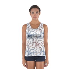 Pearl Pattern Floral Design Art Digital Seamless Sport Tank Top  by Vaneshart