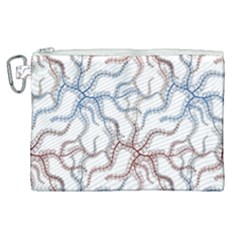 Pearl Pattern Floral Design Art Digital Seamless Canvas Cosmetic Bag (xl) by Vaneshart