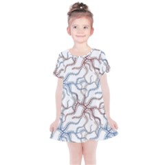 Pearl Pattern Floral Design Art Digital Seamless Kids  Simple Cotton Dress