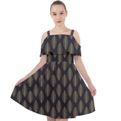 Abstract Seamlesspattern Graphic Lines Vintage Background Grunge Diamond Square Cut Out Shoulders Chiffon Dress