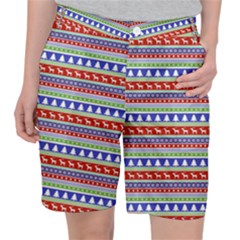 Christmas Color Stripes Pattern Pocket Shorts by Vaneshart