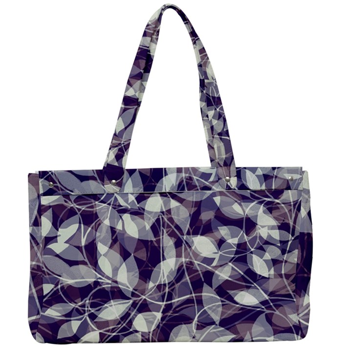 Leaves Pattern Colors Nature Design Canvas Work Bag