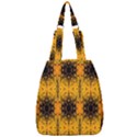 Pattern Wallpaper Background Yellow Amber Black Center Zip Backpack View1