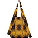 Pattern Wallpaper Background Yellow Amber Black Center Zip Backpack View2