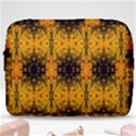 Pattern Wallpaper Background Yellow Amber Black Make Up Pouch (Large) View1