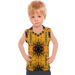 Pattern Wallpaper Background Yellow Amber Black Kids  Mesh Tank Top