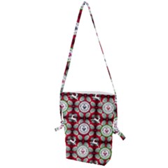 Christmas Happy Holidayw Folding Shoulder Bag by Vaneshart