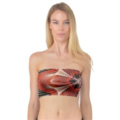 Star Pattern Red Abstract Bandeau Top by Vaneshart